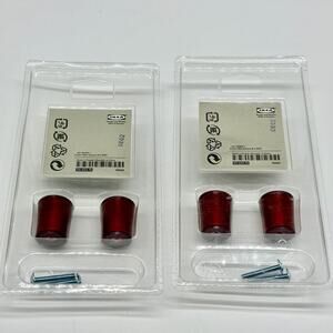 1-Inch IKEA Drag Red-Brown Cabinet Knobs - 2 Packs (4 Knobs Total)